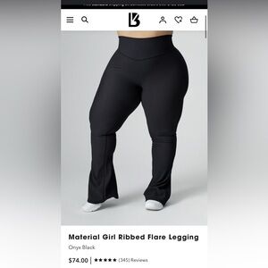 Buffbunny Material Girl Ribbed Flare Legging